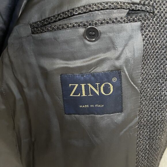 Zino Italian Regent Silk and Wool Sport Coat Blazer Two-Button Men's Size 44L - Picture 10 of 16